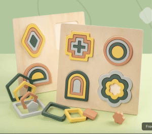 Montessori-Inspired Early Education Wooden 3D Creative Shape Puzzle Toys Kids Wooden Puzzle Board Toddler Puzzles