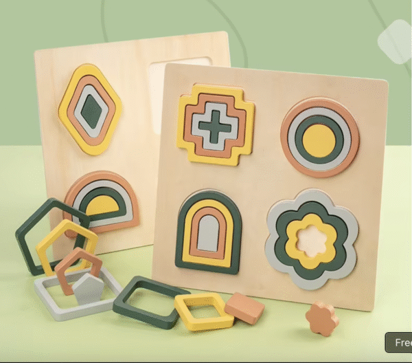 Montessori-Inspired Early Education Wooden 3D Creative Shape Puzzle Toys Kids Wooden Puzzle Board Toddler Puzzles