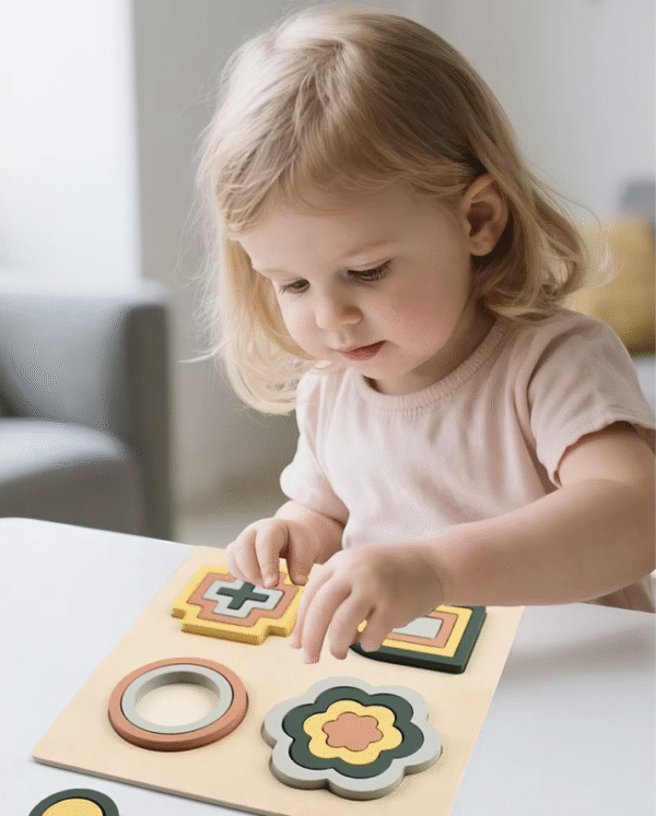 Montessori-Inspired Early Education Wooden 3D Creative Shape Puzzle Toys Kids Wooden Puzzle Board Toddler Puzzles