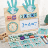 New Montessori Toys Educational Wooden Clock Finger Counting Educational Toys Math Teaching Aids Mathematics Learning Toy