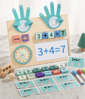 New Montessori Toys Educational Wooden Clock Finger Counting Educational Toys Math Teaching Aids Mathematics Learning Toy