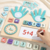 New Montessori Toys Educational Wooden Clock Finger Counting Educational Toys Math Teaching Aids Mathematics Learning Toy