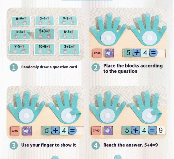 New Montessori Toys Educational Wooden Clock Finger Counting Educational Toys Math Teaching Aids Mathematics Learning Toy