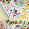 Kids Products Wood Cartoon Fishing and Pulling Radish Game Toy Color Cognition Card Montessori Educational Toy for Children