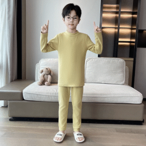 mid-collar pajama set