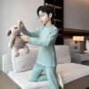 mid-collar pajama set