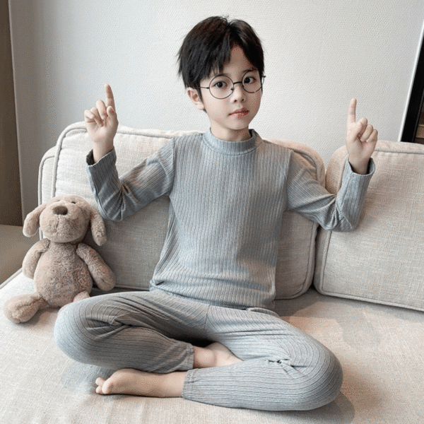 mid-collar pajama set