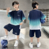Boys' Summer New Short-sleeved Shorts Set 120-170 Green