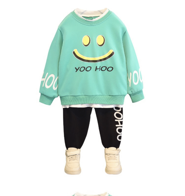 Smiley face letter two-piece set