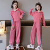 Side-stitched striped casual suit