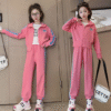 Side-stitched striped casual suit