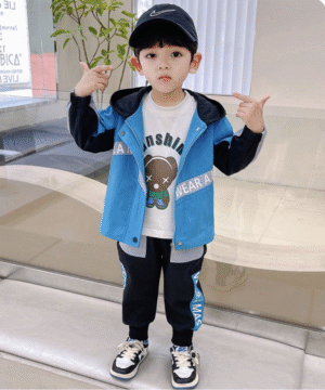 Blue puppy two-piece set