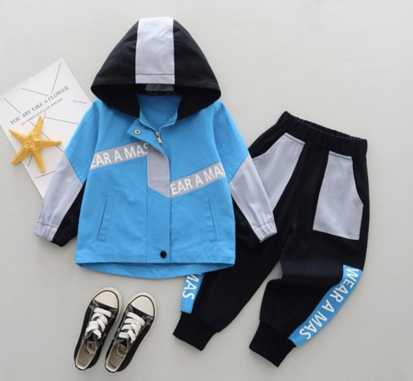 Blue puppy two-piece set