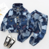 Denim two-piece suit