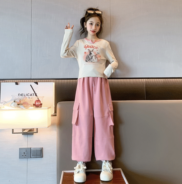 Stylish bunny overalls suit