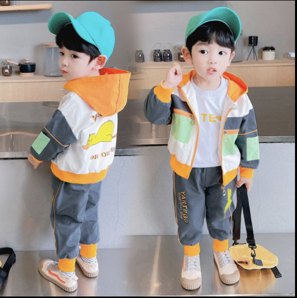 Duck hooded three-piece suit