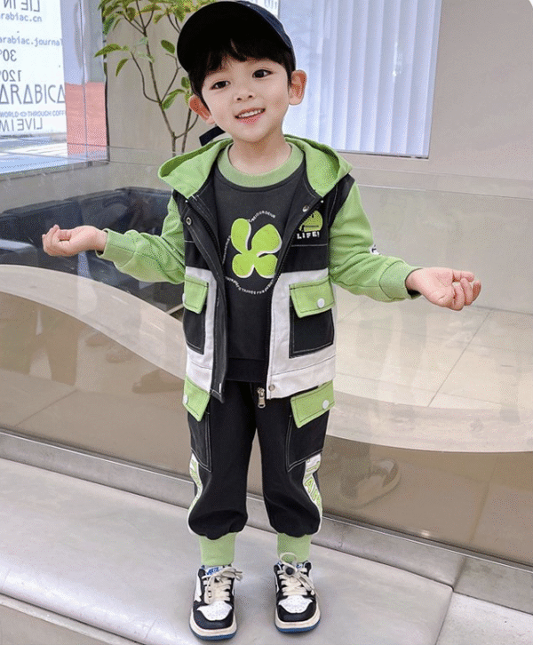 Four-leaf clover three-piece set