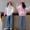 Korean style embroidered B letter jacket