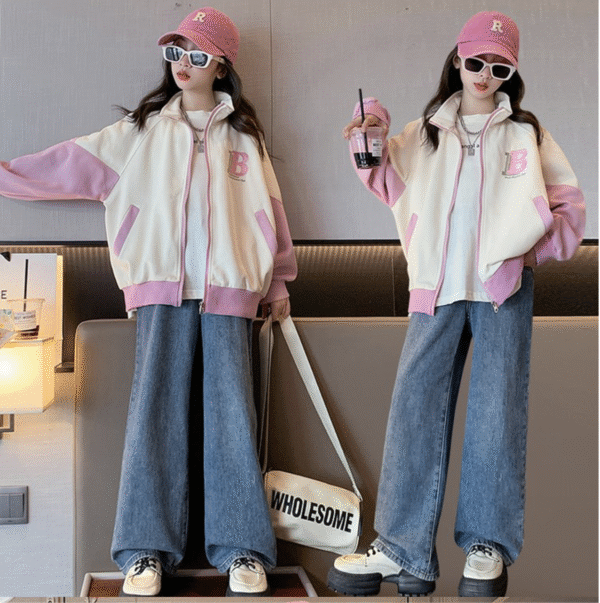 Korean style embroidered B letter jacket