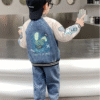 Bunny denim baseball jacket two-piece suit