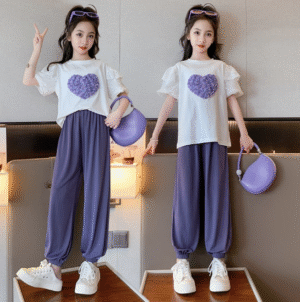 Screenshot 2025-10-26 at 11.22.52 Flower Heart Top Purple Pants Set