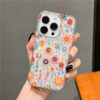 H0582d8e110524af68b41003fee8886cfB Fashion Design IMD Flower Mobile Phone Cases for iPhone Electroplating Shockproof Cover Transparent Shell