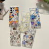 Fashion Transparent IMD Magnetic Flower Phone Case for Samsung Galaxy S24 S23ultra S22