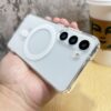 Transparent Magnetic Mobile Phone Case for Samsung S24 S23 S22 Plus Clear Charging Back Cover Protect Shell Bulk