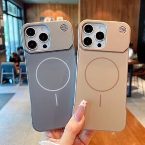 AG Aromatherapy Magnetic Mobile Phone case for iPhone 16 Plus 15 14 13 12 11 Pro Max Frameless , Matte PC Anti Fingerprint Cover