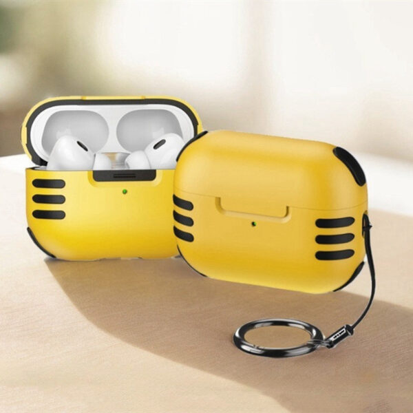 Four Corner Shockproof Protect Cover for airpods 4 airpods Pro 2 Airpods3 BT Earphone case with Ring Chain Shell