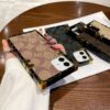Trendy mobile phone case square catwalk electroplating soft shell leather suitable for iPhone