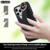 Luxury Wave Puffer Leather Back Cover With Strap Phone Case for iPhone  Cover for Samsung