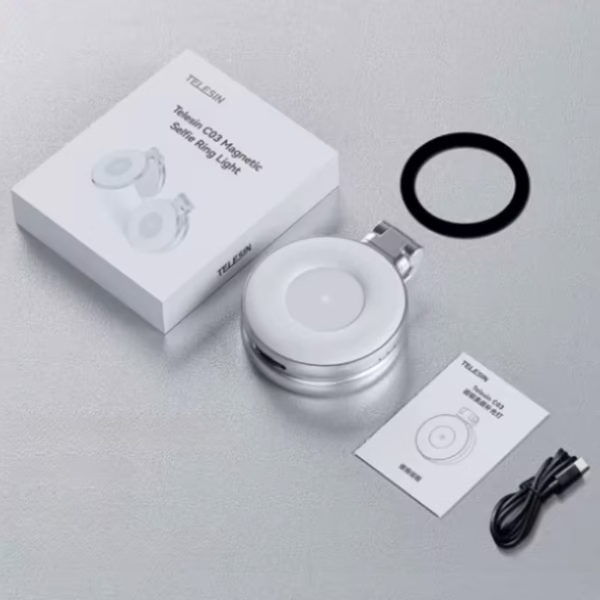 TELESIN Magnetic Smartphone Handle Grip Phone Camera Versatile Wireless Remote with LED Fill Light for IOS Android