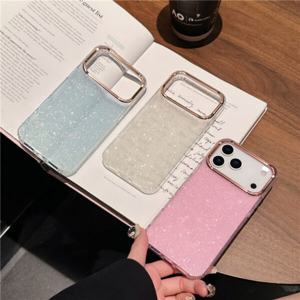 Fashion Glitter Mobile Phone Cases for iPhone Shockproof Cover Luxury Electroplating case Shell