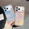 H4b308f7d713942b2bc4a25469c81cca88 Luxury Glitter Shell Magnetic Mobile Phone Cases for iPhone 17air 16 15 14 Pro Max Shockproof Cover Sparkle Protective Back
