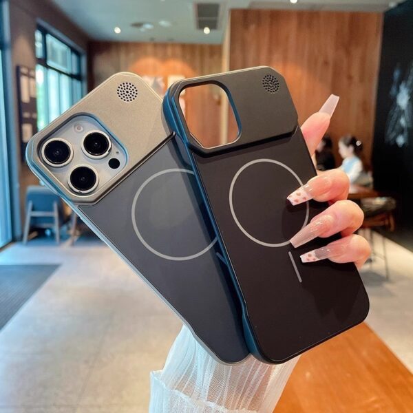 H4fa83410f30b4672b469f61f9f8305aft AG Aromatherapy Magnetic Mobile Phone case for iPhone 16 Plus 15 14 13 12 11 Pro Max Frameless , Matte PC Anti Fingerprint Cover