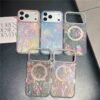 H5468cdca7ea14971a83f1deb3c882462I Luxury Glitter Shell Magnetic Mobile Phone Cases for iPhone 17air 16 15 14 Pro Max Shockproof Cover Sparkle Protective Back