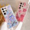 Fashion Luminous Quick Sand Oil Painting Flower Mobile Phone Case Cover for Samsung S24 S23 ultra S22 S21 Note20 A13 A32 A50 A51