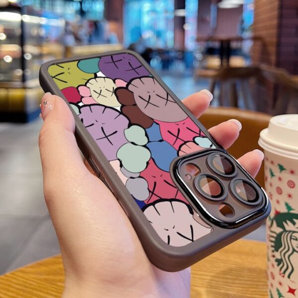 Fashion Brand Bear Design UV Print Phone Case for iPhone 7 8 Plus XS XR 11 12 13 14 15 Pro Max Lens Protect Back Cover Casing