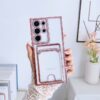 Electroplate Card Slot Transparent Phone Case for Samsung Galaxy S24 ultra S23