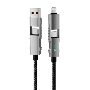 65W Smart Digital 4 in 1 Super Fast Charging Data Cable