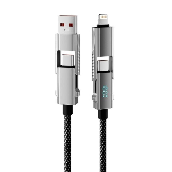 65W Smart Digital 4 in 1 Super Fast Charging Data Cable