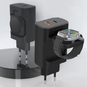 Multifunction Portable 2 in 1 Watch Wireless Charger 30W PD Fast Charging Plug Mobile Phone Power Adapter for iPhone samsung