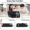 Luxury Wave Puffer Leather Back Cover With Strap Phone Case for iPhone  Cover for Samsung