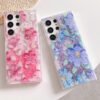 Fashion Luminous Quick Sand Oil Painting Flower Mobile Phone Case Cover for Samsung S24 S23 ultra S22 S21 Note20 A13 A32 A50 A51