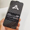 Black King Kong Diamond Cut Lace Glass Screen Protect for iPhone 16 Pro Max 15 14 13 12 11 Anti Static Glass Protect