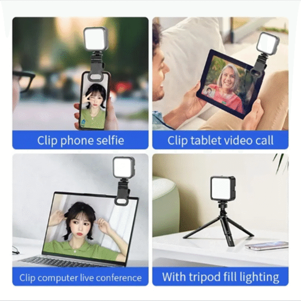 H9510fd4e80c341c08a671aace32a4852f Portable Mini Mobile Phone Selfie Light LED Live Video DSLR Camera Full lightning Laptop Tablet RGB Cube Light with Clip Clamps