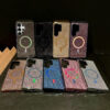 Luxury Electroplate Rhinestone Diamond Magnetic Phone case for Samsung S25 ultra S24 Plus S23 Cover