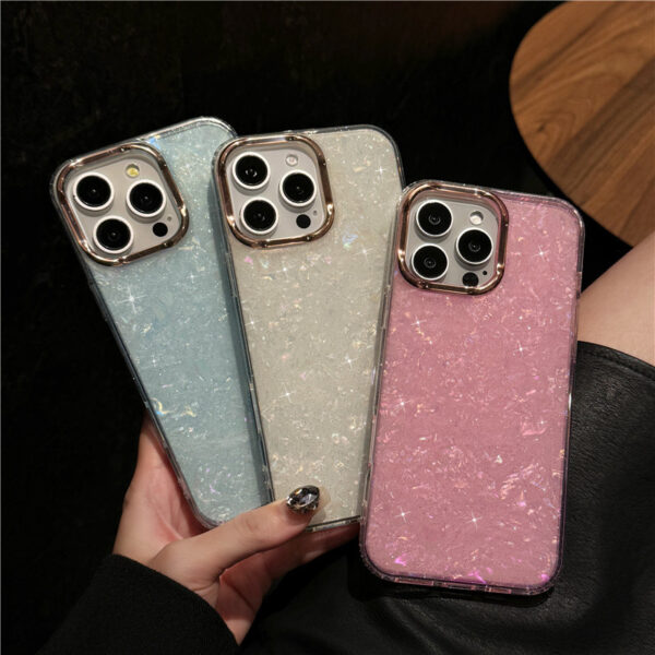 Fashion Glitter Mobile Phone Cases for iPhone Shockproof Cover Luxury Electroplating case Shell