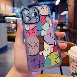 Fashion Brand Bear Design UV Print Phone Case for iPhone 7 8 Plus XS XR 11 12 13 14 15 Pro Max Lens Protect Back Cover Casing